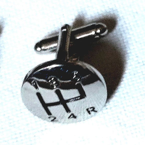 NEW Cufflinks: "Stick Shift". Driving Cars. Speed. Silver-Tone, Bullet Back. - Picture 4 of 5